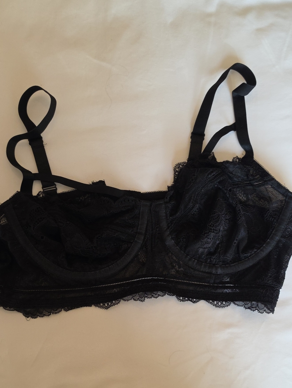 NWT Torrid Sheer Black Lace Longline Underwire Bra with Adjustable Straps